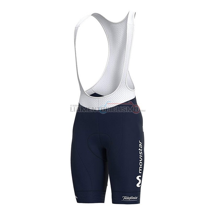 Abbigliamento Ciclismo Movistar Manica Corta 2022 Spento Blu